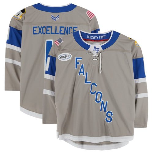 Air Force Falcons Team-Issued #11 Silver/Royal Jersey from the Hockey Program