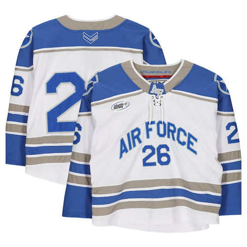 Air Force Falcons Team-Issued #26 White/Royal/Silver Jersey from the Hockey Program