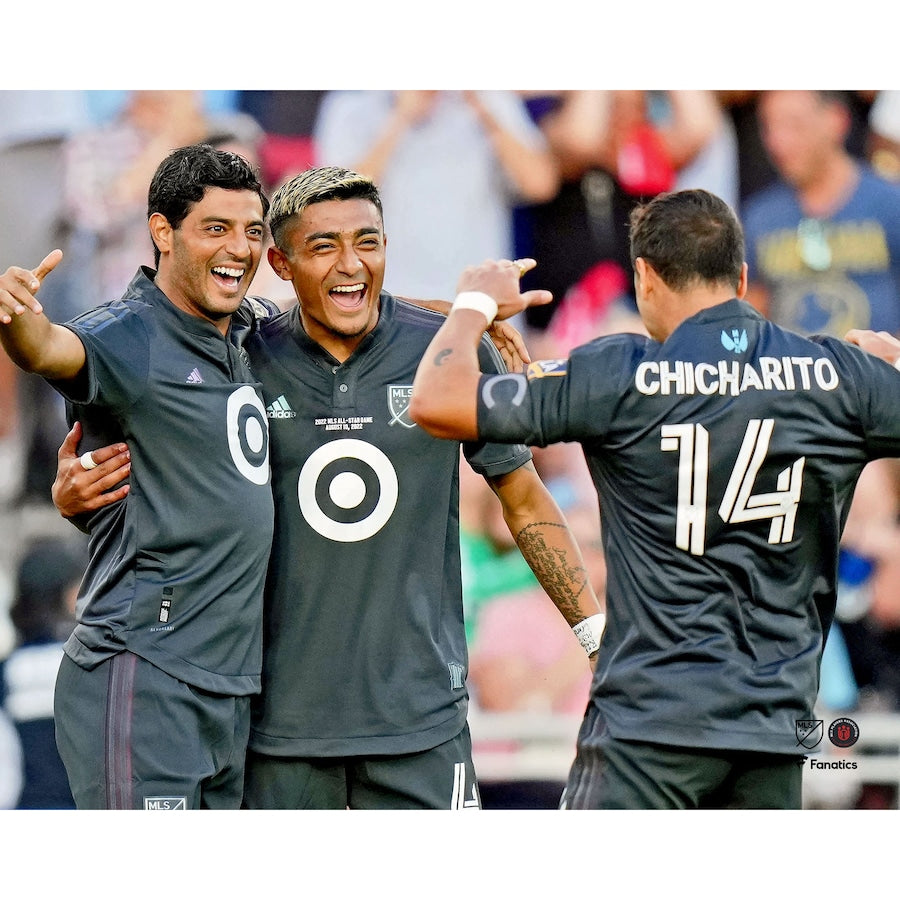 Carlos Vela 2022 MLS All-Star Match Unsigned Header Goal Celebration Photograph
