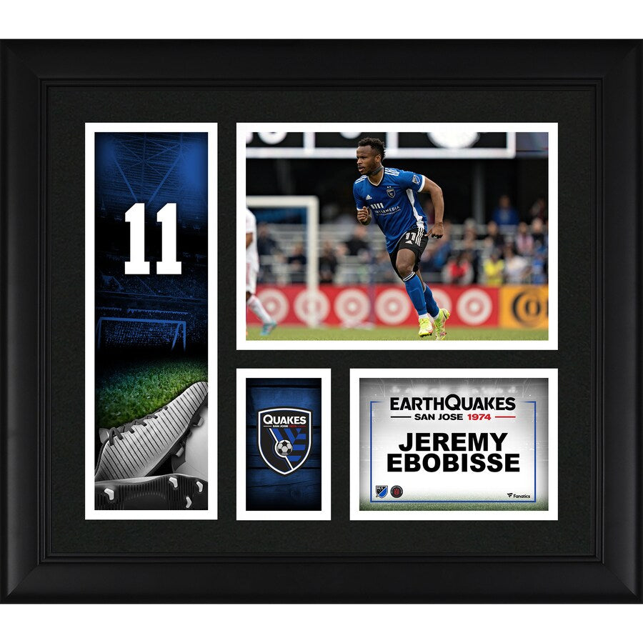 Jeremy Ebobisse San Jose Earthquakes Framed 15'' x 17'' Player Core Collage