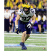 Aidan Hutchinson Michigan Wolverines Unsigned In Defensive Stance During 2021 Big Ten Football Championship Photograph