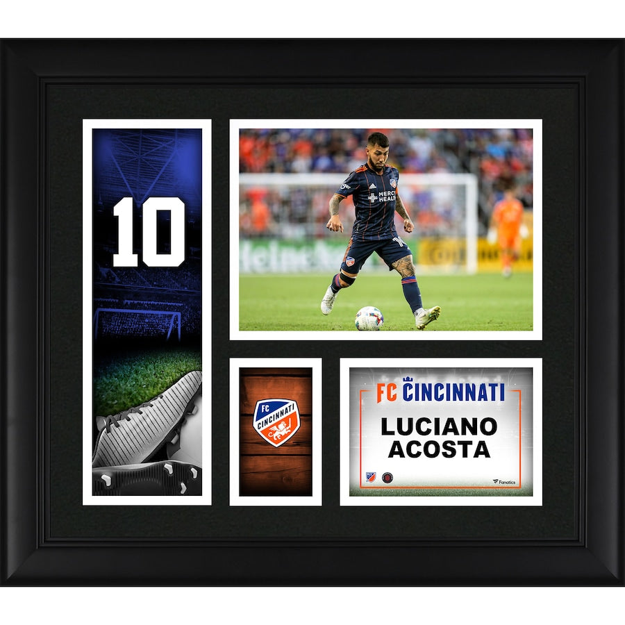 Luciano Acosta FC Cincinnati Framed 15'' x 17'' Player Core Collage