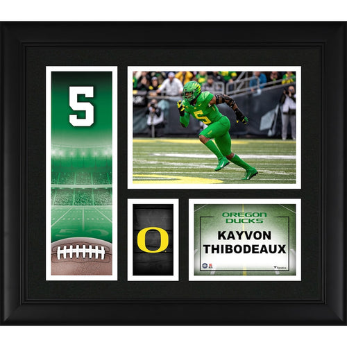 Kayvon Thibodeaux Oregon Ducks Framed 15'' x 17'' Player Collage