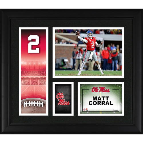Matt Corral Ole Miss Rebels Framed 15'' x 17'' Player Collage