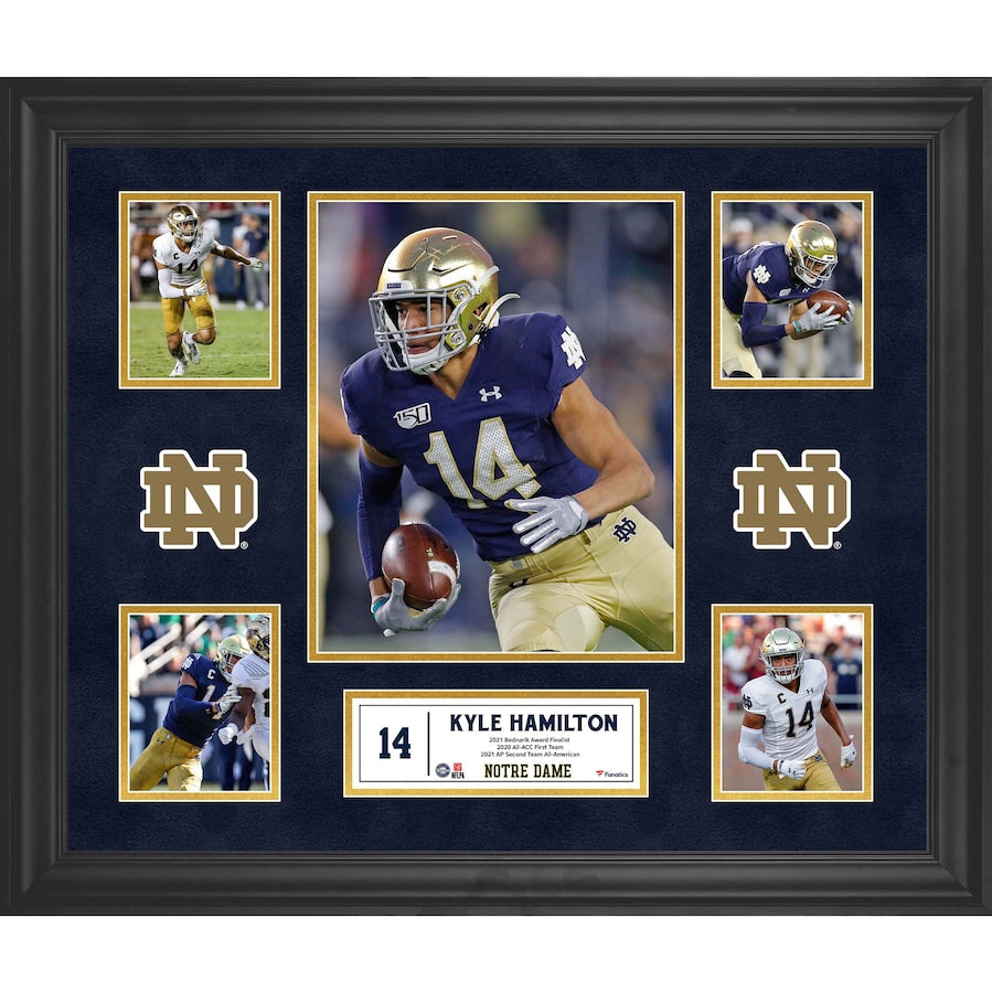 Kyle Hamilton Notre Dame Fighting Irish Framed 5-Photo Collage