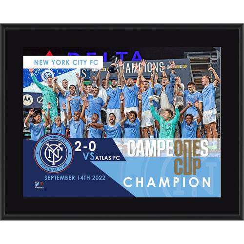 New York City FC 10.5'' x 13'' 2022 Campeones Cup Champion Sublimated Plaque