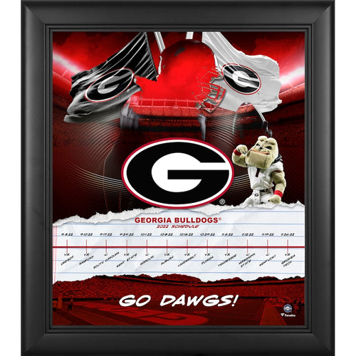Georgia Bulldogs Framed 15'' x 17'' 2022 Game Day Schedule Collage