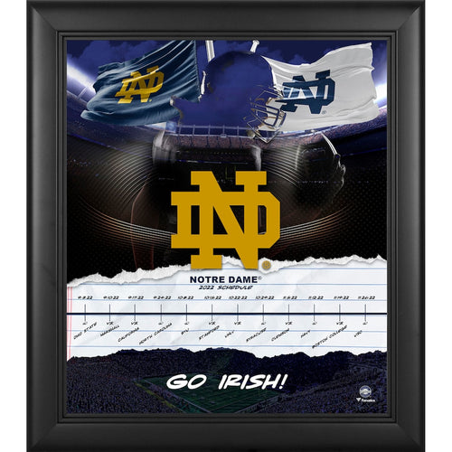 Notre Dame Fighting Irish Framed 15'' x 17'' 2022 Game Day Schedule Collage