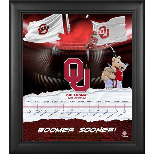 Oklahoma Sooners Framed 15'' x 17'' 2022 Game Day Schedule Collage
