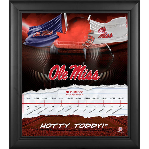 Ole Miss Rebels Framed 15'' x 17'' 2022 Game Day Schedule Collage