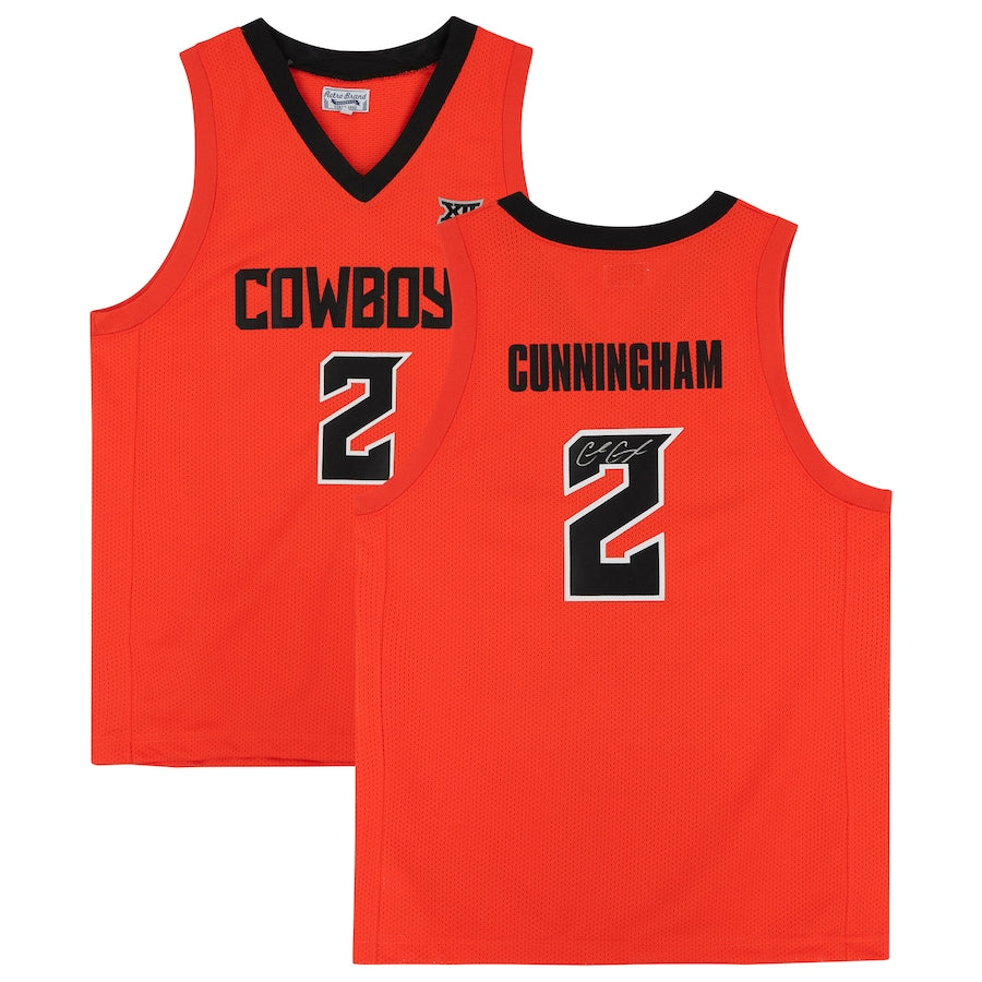 Cade Cunningham Orange Oklahoma State Cowboys Autographed Retro Brand Swingman Jersey