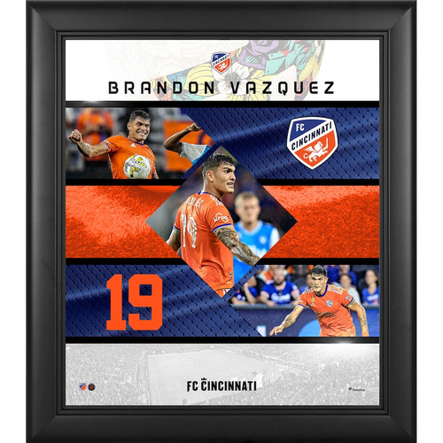 Brandon Vazquez FC Cincinnati Framed 15'' x 17'' Stitched Stars Collage