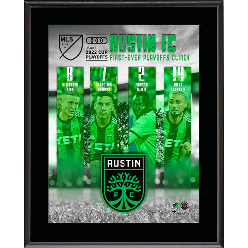 Austin FC Framed 10.5'' x 13'' Audi 2022 MLS Cup First-Ever Playoffs Clinch Sublimated Plaque