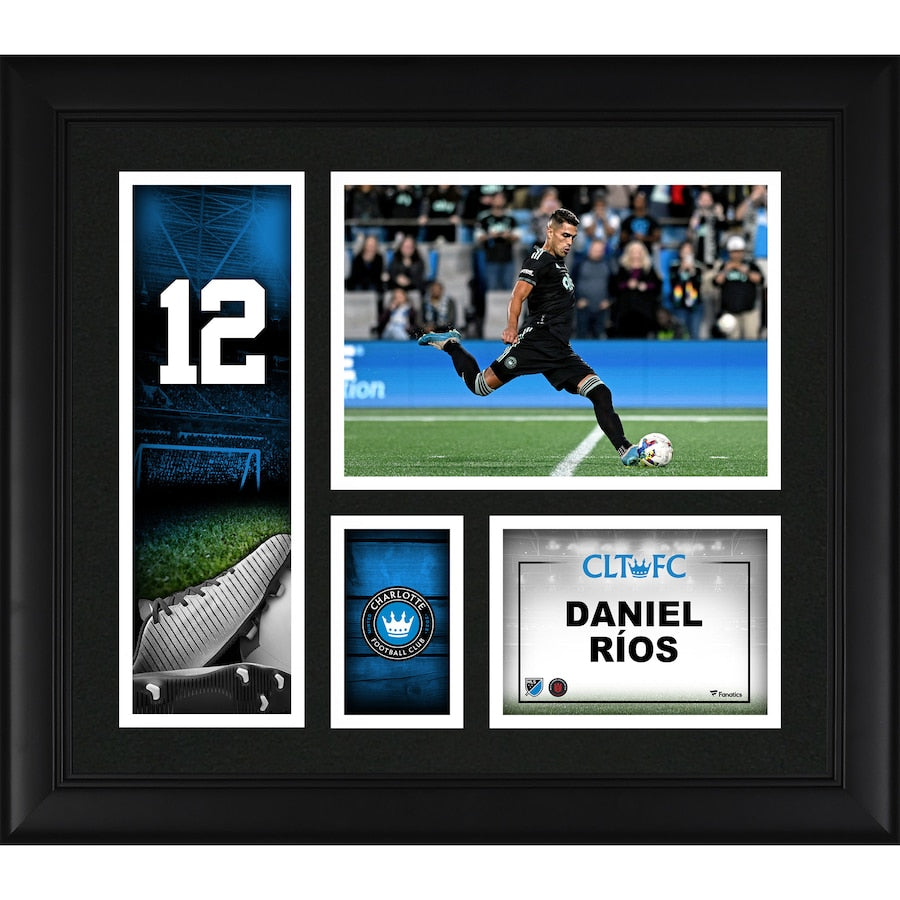 Daniel Rios Charlotte FC Framed 15'' x 17'' Player Core Collage
