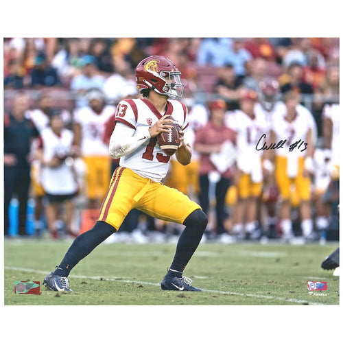 Caleb Williams USC Trojans Autographed 16'' x 20'' Throwing Photograph