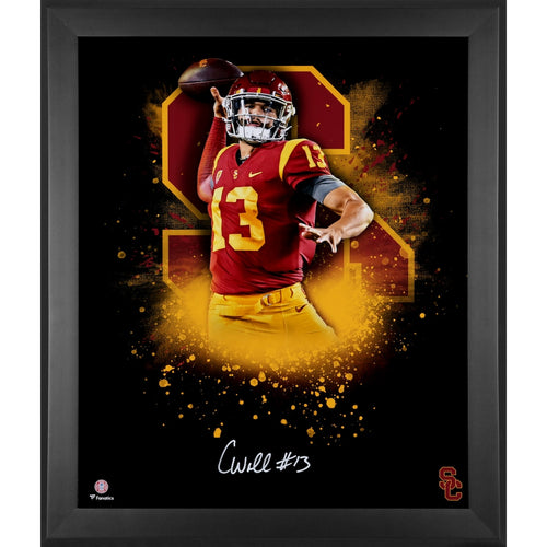 Caleb Williams USC Trojans Autographed Framed 20'' x 24'' In Focus Photograph