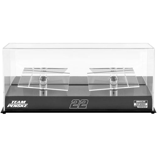 Joey Logano 2022 NASCAR Cup Champion 2 Car 1:24 Die-Cast Display Case