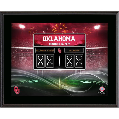 Fanatics Authentic Oklahoma Sooners vs. Oklahoma State Cowboys 2022 Football Score 10.5'' x 13'' Sublimated Plaque