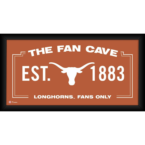 Texas Longhorns Framed 10'' x 20'' Fan Cave Collage