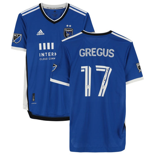 Jan Gregus San Jose Earthquakes Autographed Match-Used #17 Blue Jersey from the 2022 MLS Season