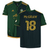 Zac McGraw Portland Timbers Autographed Match-Used #18 Green Jersey from the 2022 MLS Season