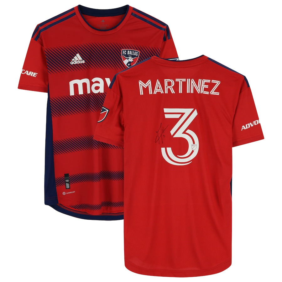 Jose Martinez FC Dallas Autographed Match-Used #3 Red Jersey from the 2022 MLS Season