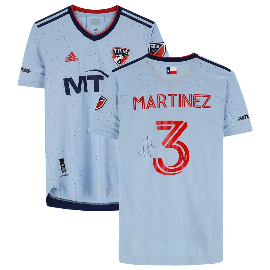 Jose Martinez FC Dallas Autographed Match-Used #3 Blue Jersey from the 2022 MLS Season