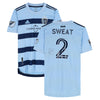 Ben Sweat Sporting Kansas City Autographed Match-Used #2 Light Blue Jersey from the 2022 MLS Season