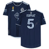 Nicolas Isimat-Mirin Sporting Kansas City Autographed Match-Used #15 Navy Jersey from the 2022 MLS Season