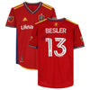 Nick Besler Real Salt Lake Autographed Match-Used #13 Red Jersey from the 2022 MLS Season