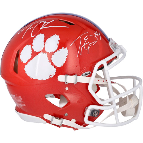 Trevor Lawrence & Travis Etienne Clemson Tigers Dual-Signed Riddell Speed Authentic Helmet