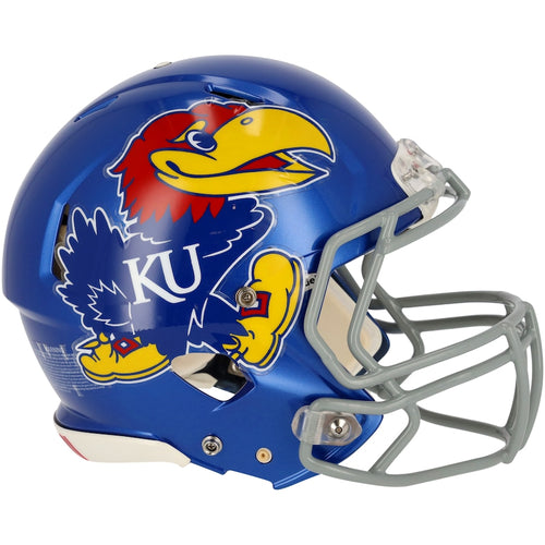 Kansas Jayhawks Team-Issued Royal Helmet from the 2018-2021 NCAA Football Seasons - AA0118850