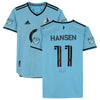 Niko Hansen Minnesota United FC Autographed Game-Used #11 Light Blue Jersey from the 2022 MLS Season