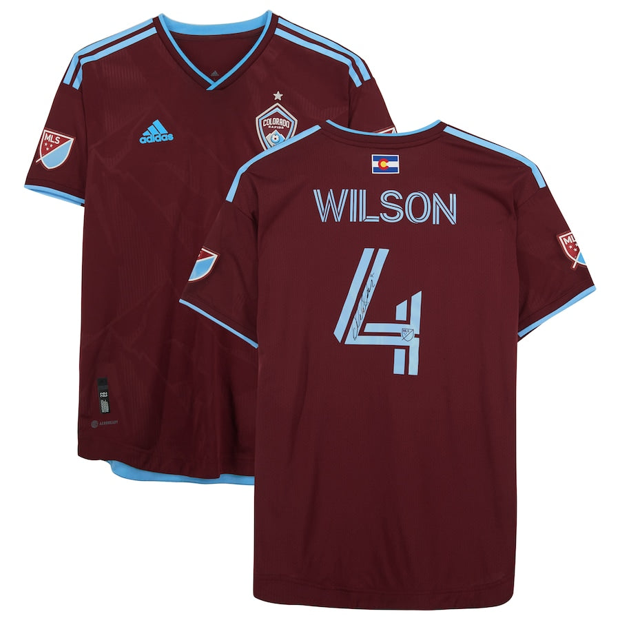 Danny Wilson Colorado Rapids Autographed Game-Used #4 Maroon Jersey from the 2022 MLS Season - Size L