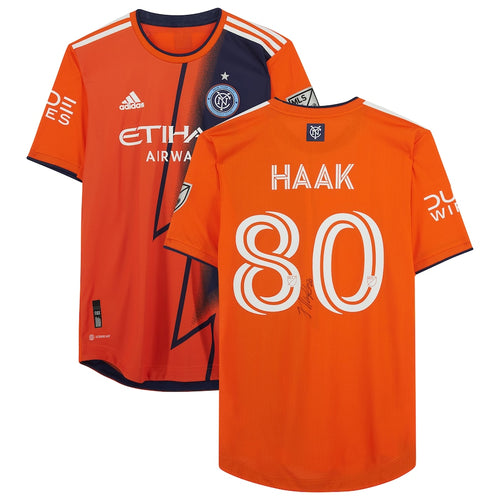 Justin Haak New York City FC Autographed Game-Used #80 Orange Jersey from the 2022 MLS Season - Size M