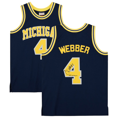 Chris Webber Michigan Wolverines Autographed Navy 1991-92 Mitchell & Ness Swingman Jersey with ''92-93 All-American'' Inscription