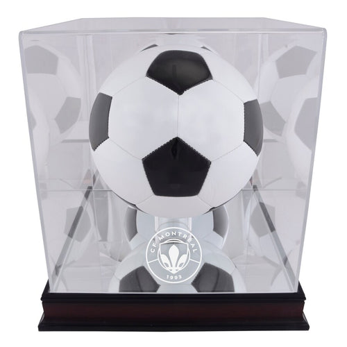 CF Montreal Mahogany Team Logo Soccer Ball Display Case