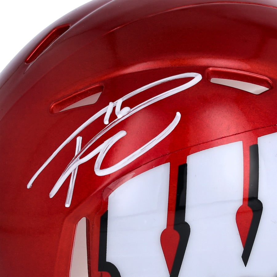 Russell Wilson Wisconsin Badgers Autographed Riddell Flash Speed Mini Helmet