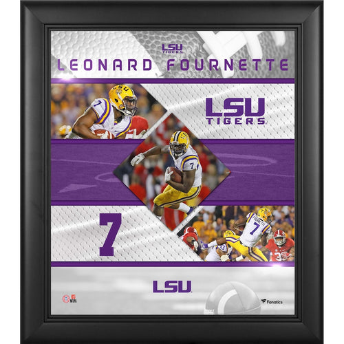 Leonard Fournette LSU Tigers Framed 15'' x 17'' Stitched Stars Collage