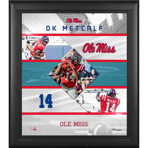 DK Metcalf Ole Miss Rebels Framed 15'' x 17'' Stitched Stars Collage