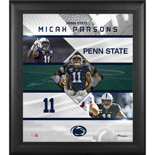 Micah Parsons Penn State Nittany Lions Framed 15'' x 17'' Stitched Stars Collage