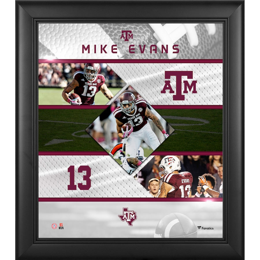 Mike Evans Texas A&M Aggies Framed 15'' x 17'' Stitched Stars Collage