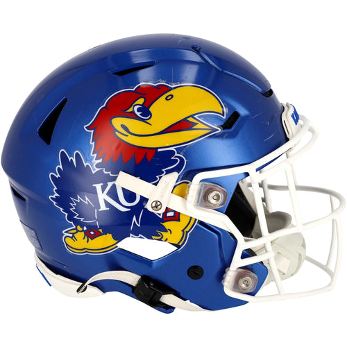Kansas Jayhawks Team-Issued Blue Helmet from the 2018-21 NCAA Football Seasons - AA0136220