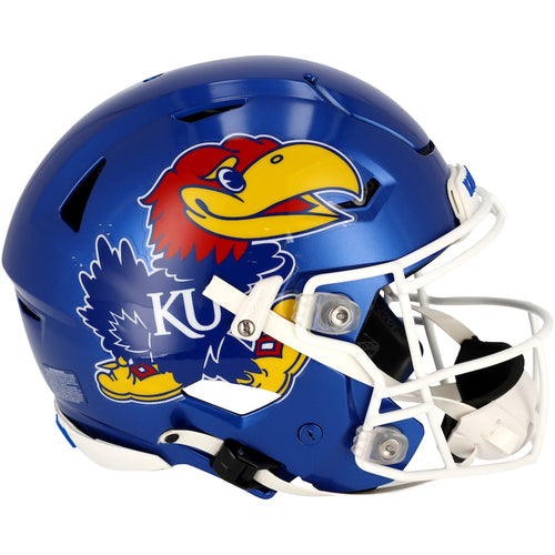 Kansas Jayhawks Team-Issued Blue Helmet from the 2018-21 NCAA Football Seasons - AA0136223