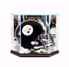 Octagon Full Size Football Helmet Display Case with Black Moulding