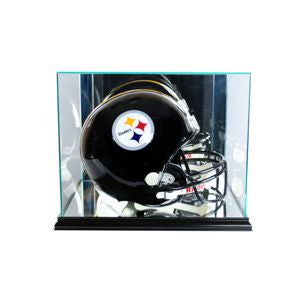 Rectangle Football Helmet Display Case with Black Moulding