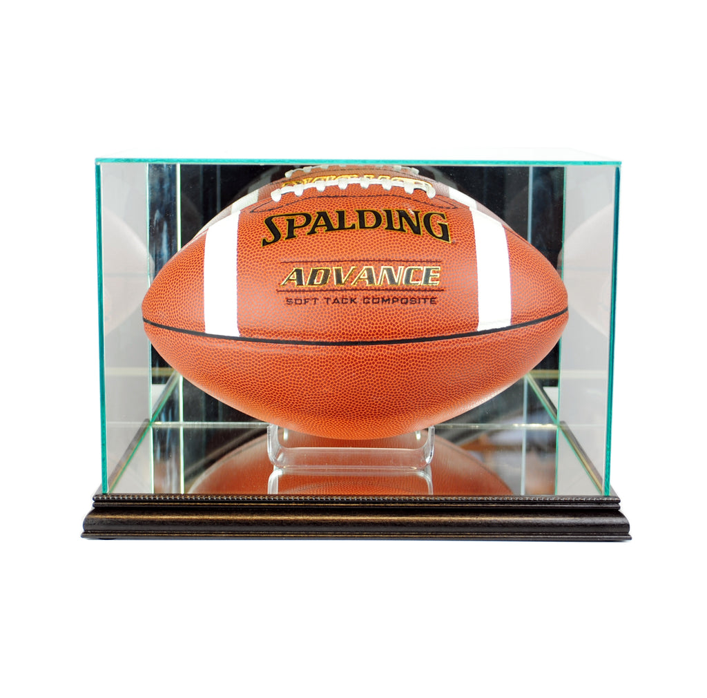 Rectangle Football Display Case with Black Moulding