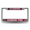 Alabama Crimson Tide License Plate Frame Chrome Printed Insert - Rico Industries