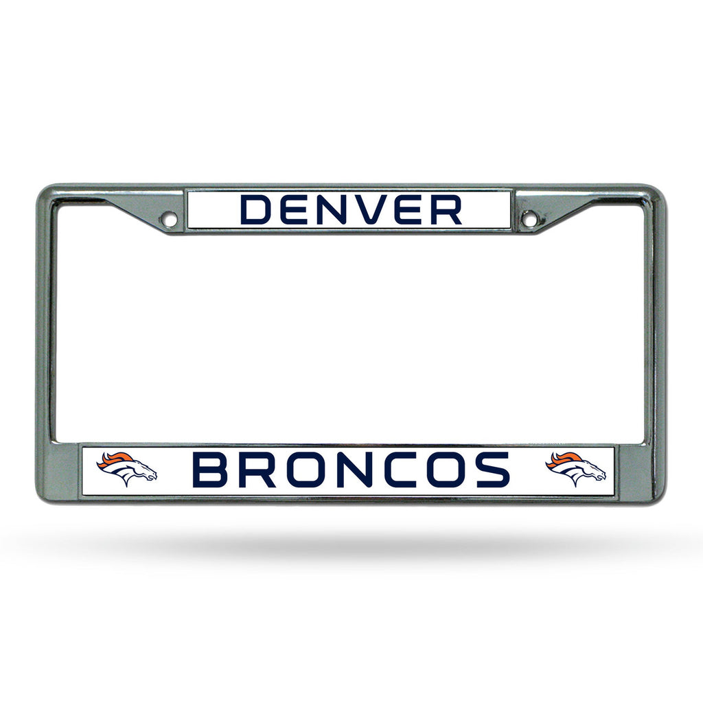 Denver Broncos License Plate Frame Chrome - Rico Industries