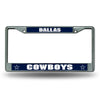 Dallas Cowboys License Plate Frame Chrome Printed Insert - Rico Industries